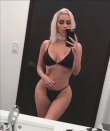 Kim Kardashian has sent her Instagram followers into a meltdown after posting this very raunchy bikini selfie on Monday. It's already had 2,349,066 likes.