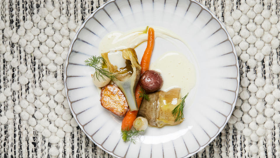 Artichoke, baby carrot, turnip and dill. - Credit: Photo: courtesy Deb Lindsey