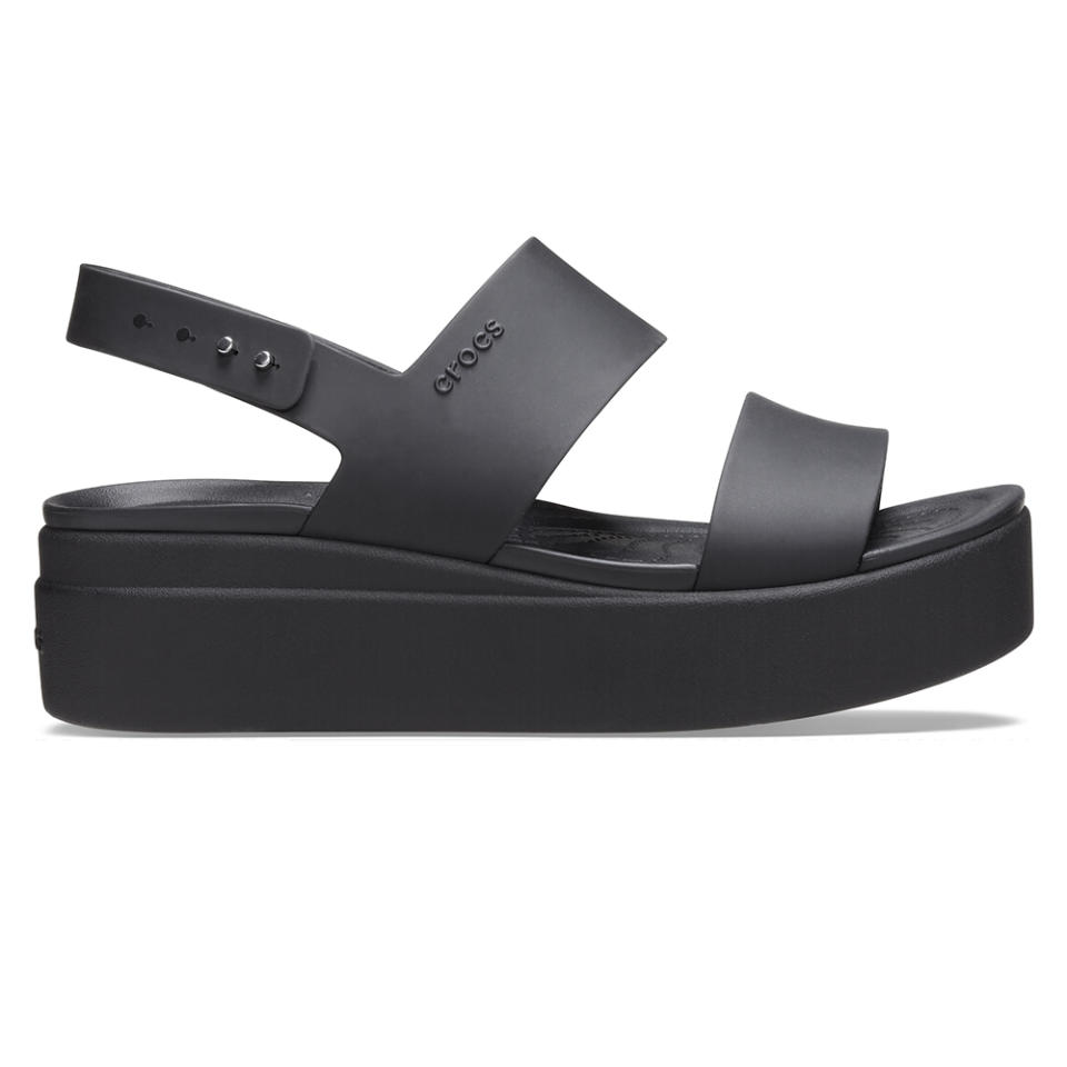 crocs wedge sandal in black