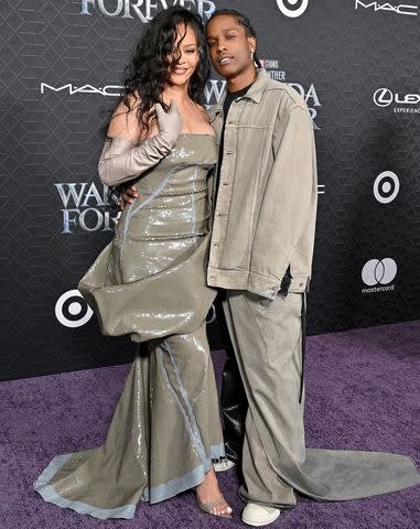 Axelle/Bauer-Griffin/FilmMagic Rihanna and A$AP Rocky attend Marvel Studios' "Black Panther 2: Wakanda Forever" premiere