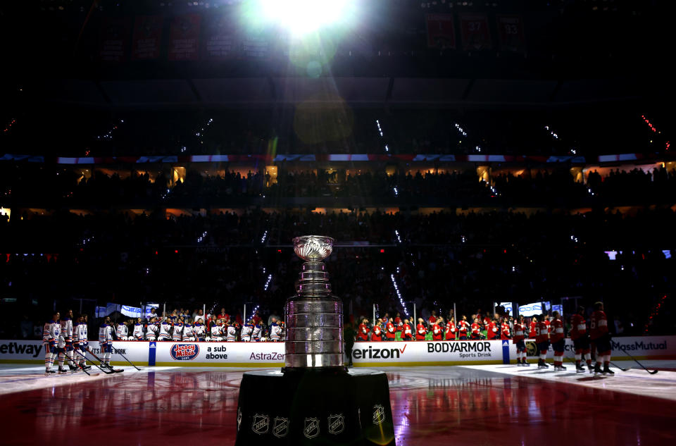 The Panthers could win their first-ever Stanley Cup title in franchise history in Game 7 or allow the Oilers to complete a historic series comeback Monday night. (Photo by Dave Sandford/NHLI via Getty Images)