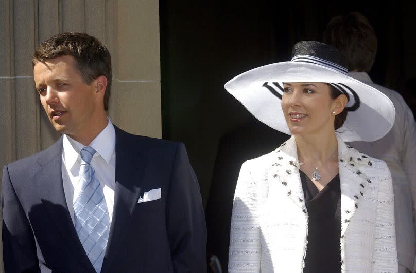 Crown Prince Frederik of Denmark, left, and Princess Mary look on during their visit to the Australian War Memorial in Canberra, Tuesday, March 8, 2005.