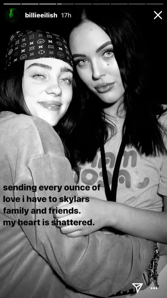 Billie Eilish and Skylar Davies | Billie Eilish/ Instagram