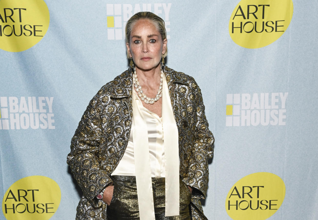 NEW YORK, NEW YORK - JUNE 14: Sharon Stone attends the Bailey House's 2023 Art House benefit honoring Nan Goldin at Bowery Hotel Terrace on June 14, 2023 in New York City. (Photo by Daniel Zuchnik/Getty Images for Housing Works)