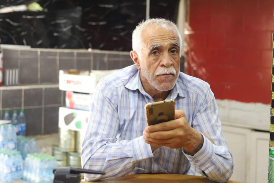 A photograph of Bassam Abu Aisha in Hebron.