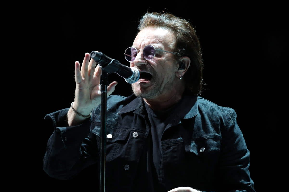 U2’s Bono performs on stage (Andrew Matthews/PA) (PA Archive)