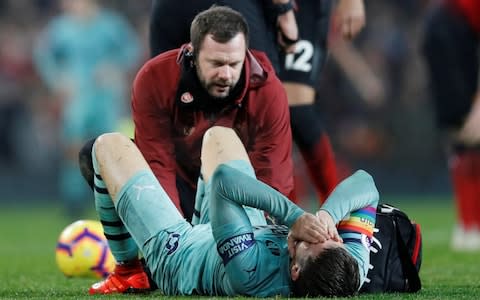 Arsenal's Aaron Ramsey was one of three injured - Credit: Reuters