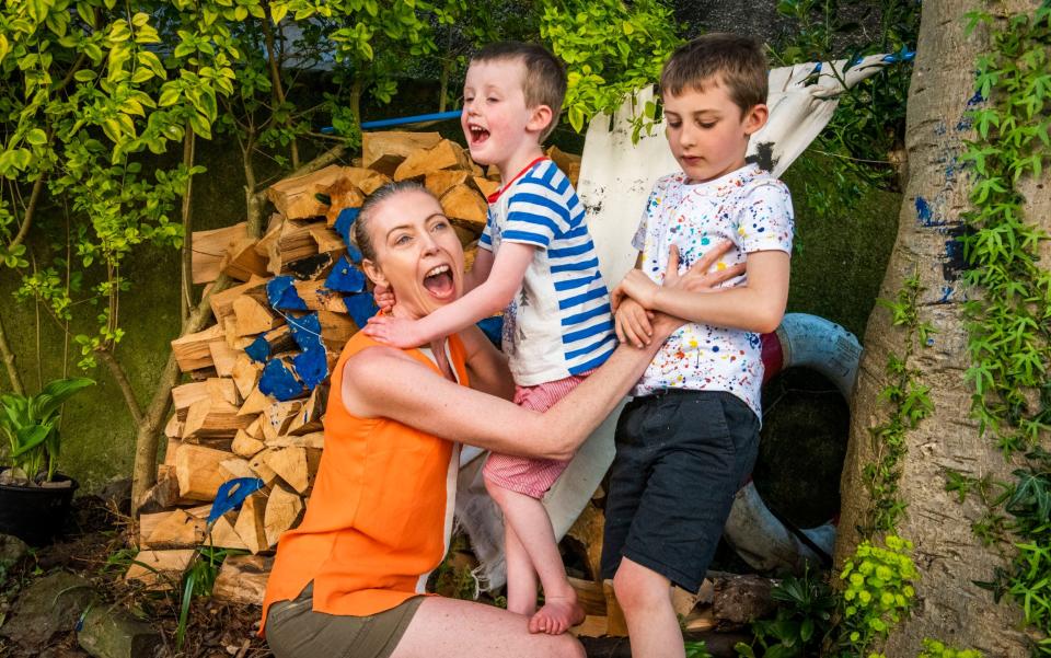 Janice Hopper with children - Chris Watt