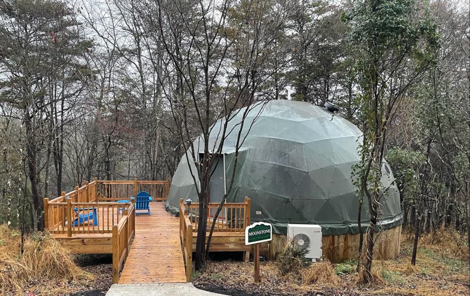 Geodomes at the Inn at Cedar Falls are a kind of Buckminster Fuller meets Henry David Thoreau experience.