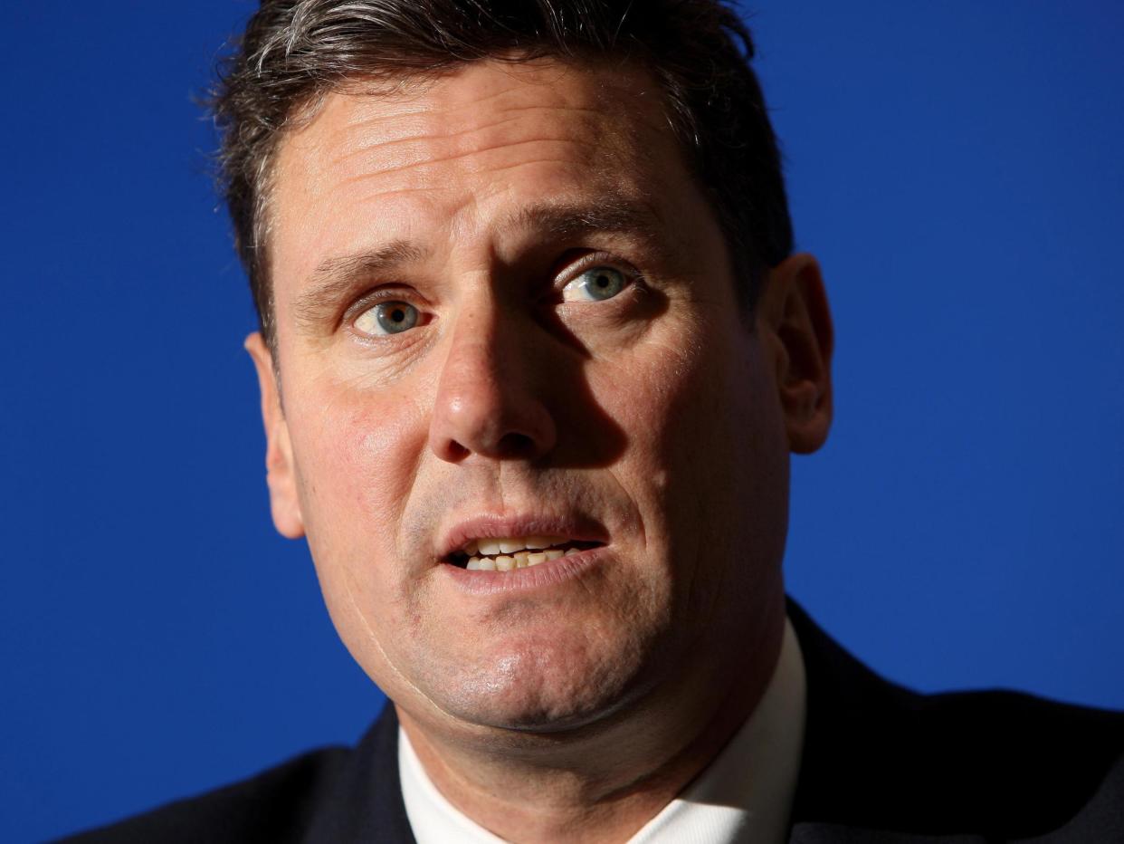 Shadow Brexit Secretary Keir Starmer: PA