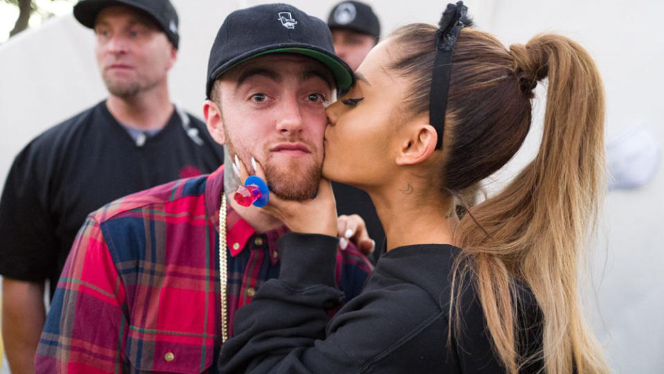 On Friday, a week after Mac Miller was found dead of an apparent drug overdose, Ariana Grande took to Instagram to post a message about her former boyfriend of two years. (Photo: Variety)
