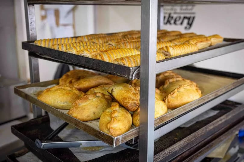 Trays of freshly baked goods