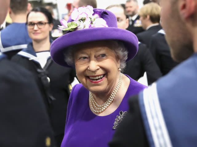 The Queen during the commissioning of HMS Queen Elizabeth earlier this month 