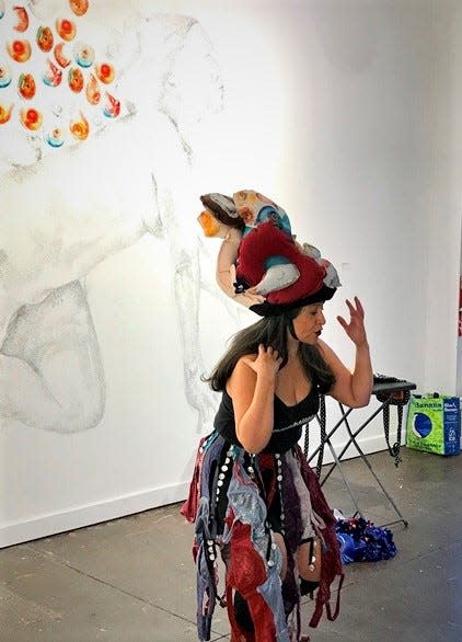 Farmington artist Rosemary Meza-DesPlas, who has been awarded a $9,100 Fulcrum Fund grant, performs at the Durango Arts Center in 2018.