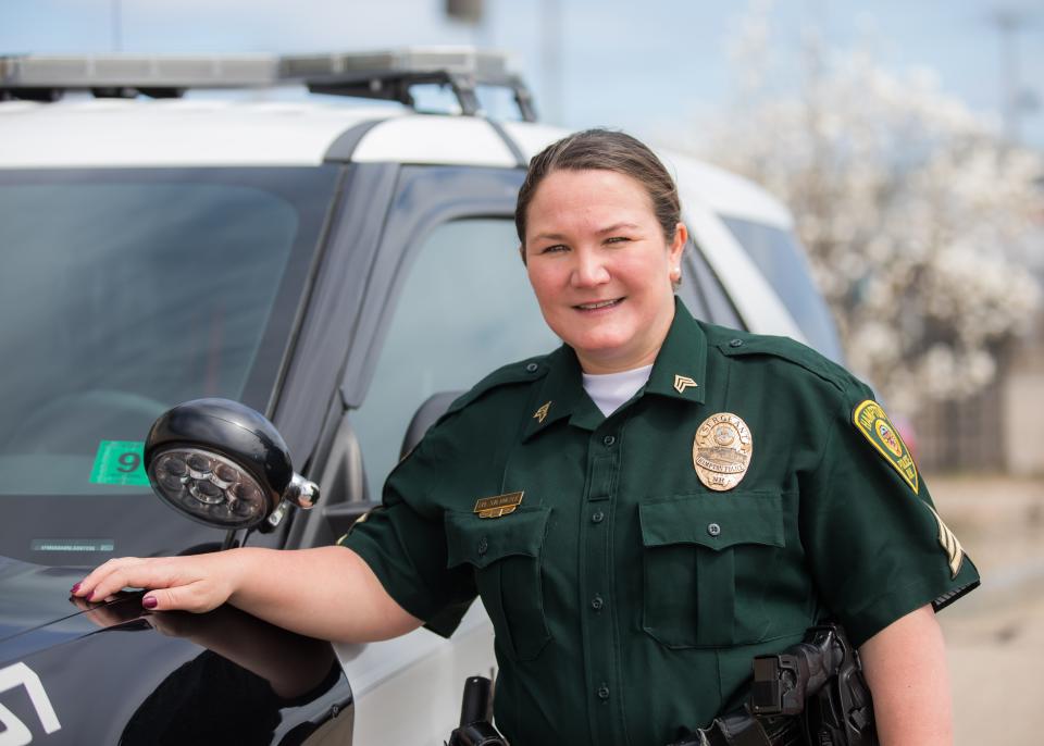 Shannon Buczek of the Hampton Police Department grew up visiting Hampton Beach and says she now appreciates how police are supported by the community.