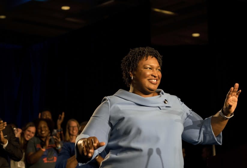 Stacey Abrams, shown in Georgia on Election Day in November 2018, vows to run for office again after unsuccessfully running for governor, but she says she hasn't decided which office that will be. MUST CREDIT: Washington Post photo by Melina Mara. ** Usable by LA, BS, CT, DP, FL, HC, MC, OS, SD, CGT and CCT **