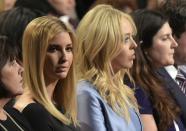 Ivanka Trump (L) and Tiffany Trump(2R) pictured at the third presidential debate in Las Vegas on October 19, 2016