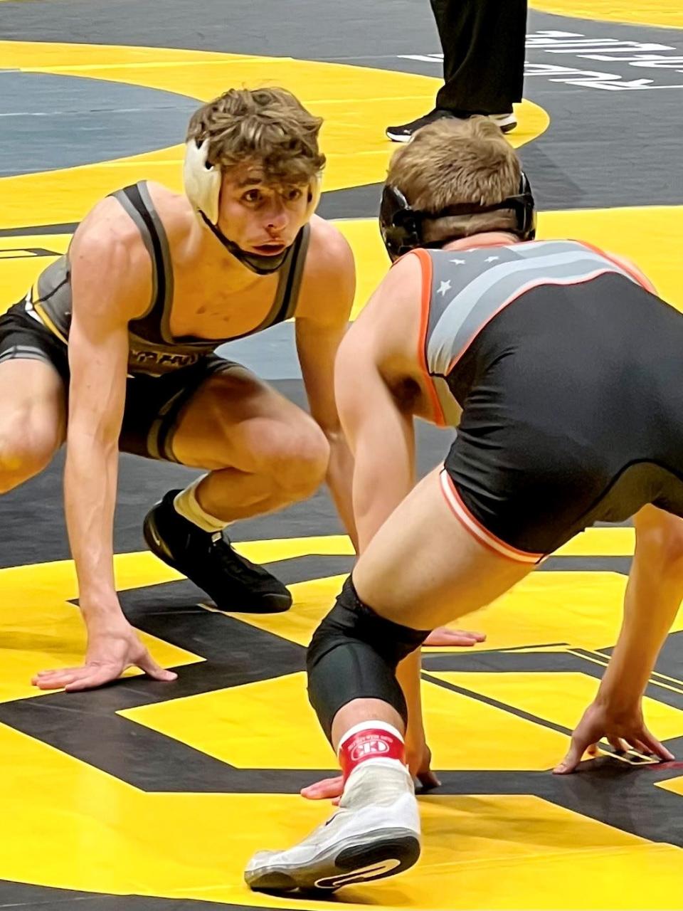 Northmor's Cowin Becker has made the Division III semifinals of 132 pounds at the state wrestling tournament at Ohio State's Schottenstein Center.