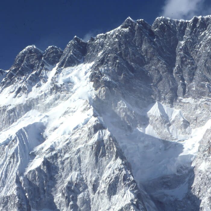 Nuptse's flanks and ridge in the sun