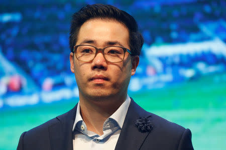 Aiyawatt Srivaddhanaprabha, vice chairman of football club Leicester City attends a meeting with the media in Bangkok, Thailand May 18, 2016. REUTERS/Jorge Silva