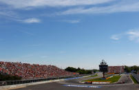 MONTREAL, CANADA - JUNE 10: Sebastian Vettel of Germany and Red Bull Racing leads after the start of the Canadian Formula One Grand Prix at the Circuit Gilles Villeneuve on June 10, 2012 in Montreal, Canada. (Photo by Vladimir Rys/Getty Images)