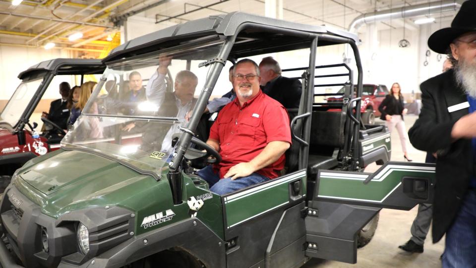 Panda Biotech gave city, county and Chamber of Commerce leaders a tour of a new hemp processing plant in April. The company is asking for more time to fulfill its hiring promise.