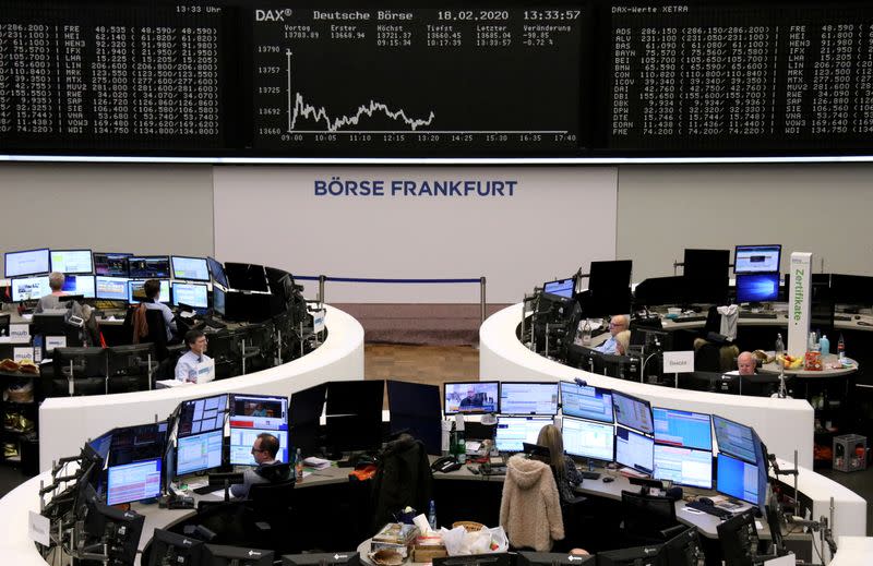 The German share price index DAX graph is pictured at the stock exchange in Frankfurt