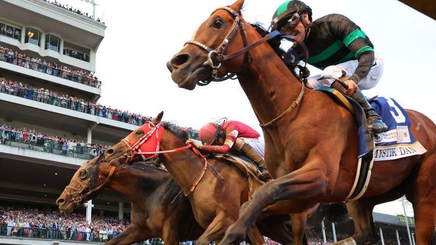 Mystik Dan wins a three-way finish at the 150th Kentucky Derby