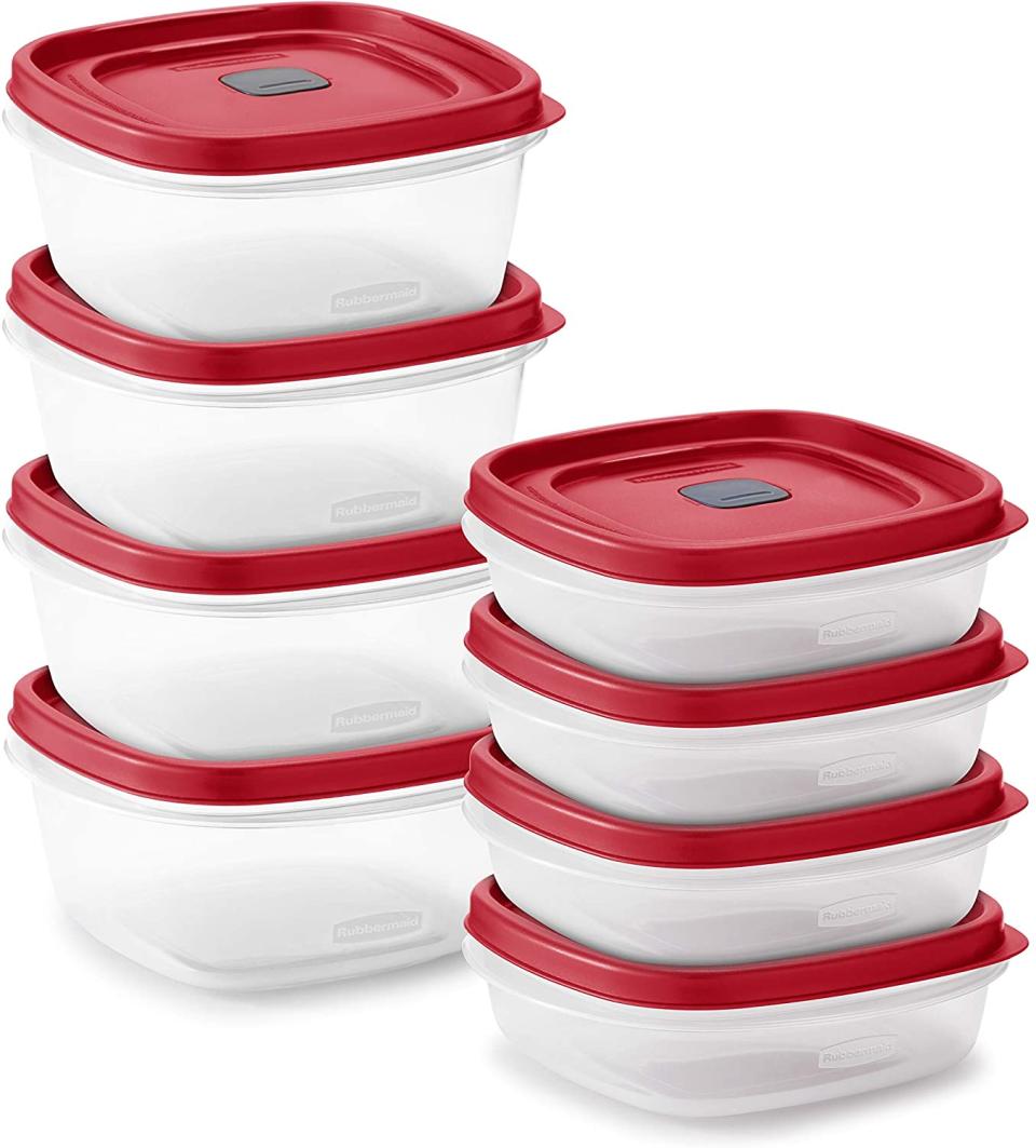 Rubbermaid Easy Find Vented Lids Food Storage, Set of 8 (Photo: Amazon)