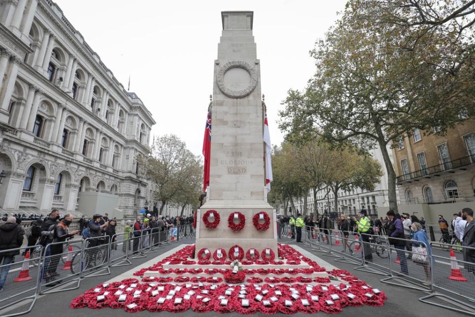 LGBTQ+ veterans have been invited to the Cenotaph event for the first time (Aaron Chown/PA Archive) (PA Archive)