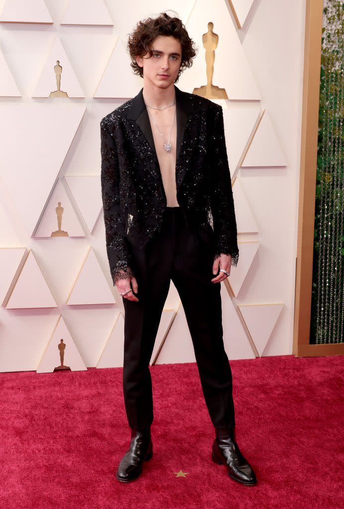 Timothée Chalamet attends the 94th Academy Awards on March 27 at the Dolby Theatre in Los Angeles. (Photo: Momodu Mansaray/Getty Images)