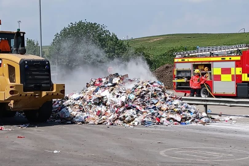 Four tonnes of rubbish went up in flames