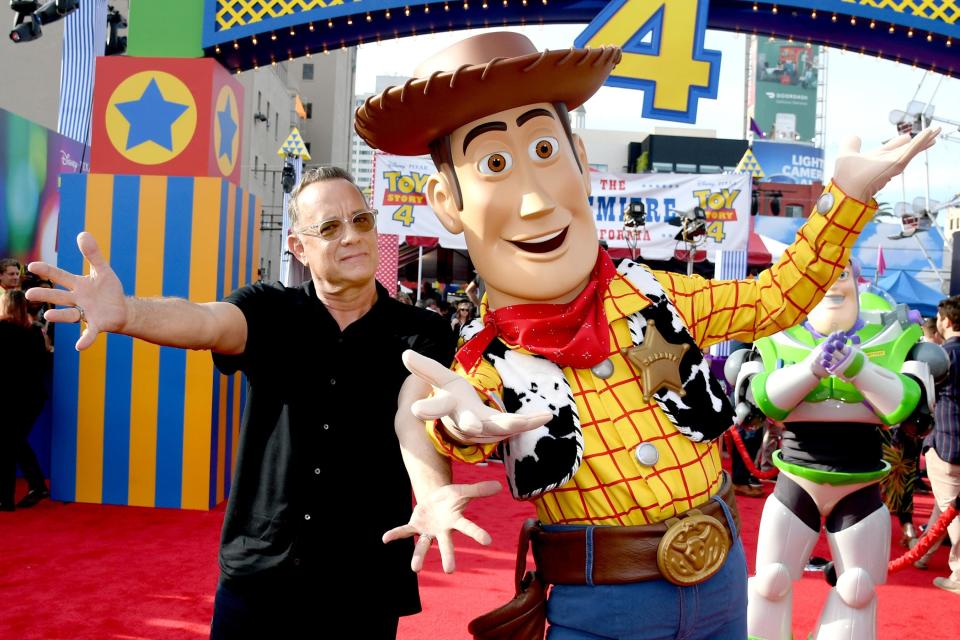 Not to be outdone, Tom Hanks palled around with Woody.