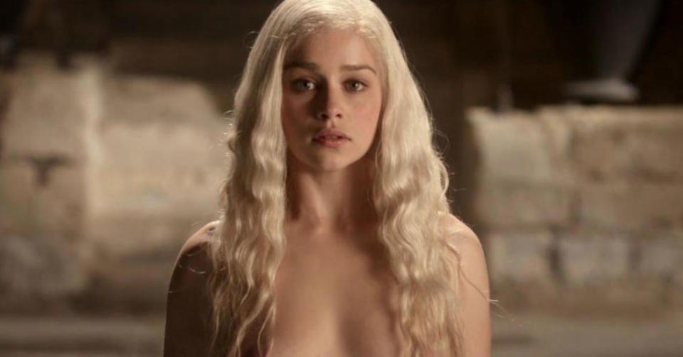 Emilia Clarke has opened up about her nude Game Of Thrones scenes, saying she felt guilt-tripped into doing them so she wouldn't let fans down. Photo: HBO