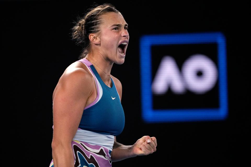 Aryna Sabalenka is chasing a first grand slam title (Aaron Favila/AP) (AP)