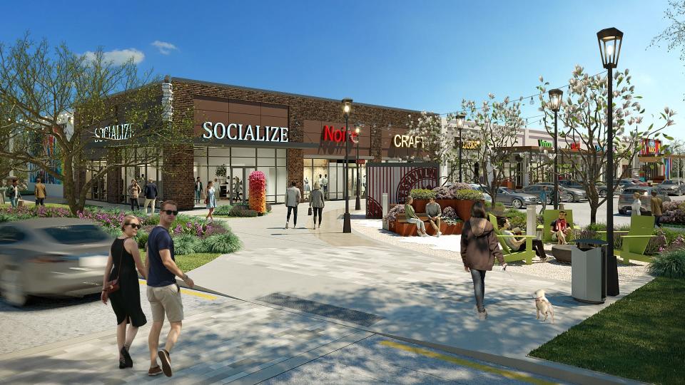 This rendering shows the look and feel of the new open-air Tanger Factory Outlets coming to the Century Farms development in Antioch. The center is expected to be open in 2023.