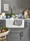 <p>One of the more sophisticated shades for a kitchen, suitable for traditional kitchens, with matt charcoal cabinetry and warm wooden surfaces, or more modern and industrial styles with clean lines and slick metalwork. And it forms a brilliant base for an abundance of colour, from pale blue to rich burgundy. </p><p>Pictured: <a href="https://www.homebase.co.uk/kitchens/kitchen-ranges/whitstable.list" rel="nofollow noopener" target="_blank" data-ylk="slk:Country Living Whitstable Kitchen at Homebase;elm:context_link;itc:0;sec:content-canvas" class="link ">Country Living Whitstable Kitchen at Homebase</a> </p>