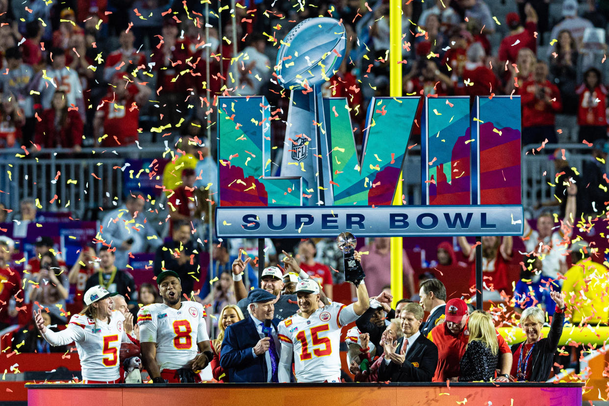 The Chiefs beat the Eagles in Super Bowl LVII. (Bill Streicher-USA TODAY Sports)