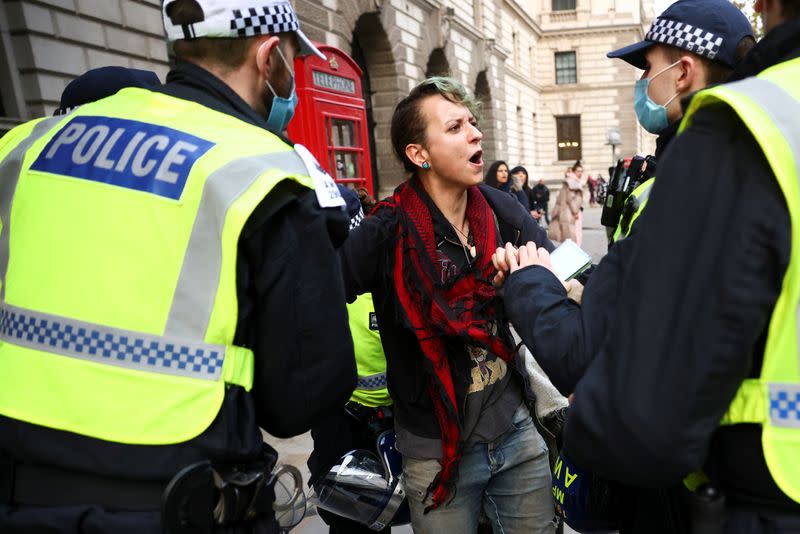 Anti lockdown protest in London