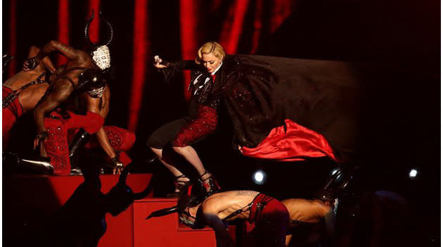 Madonna's fall from grace at the Brit Awards.