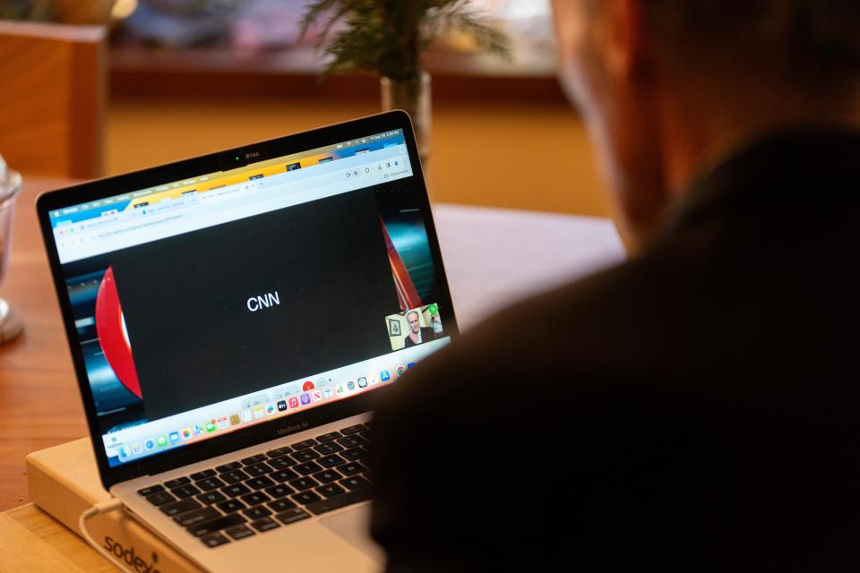 Ousted University of Wisconsin-La Crosse Chancellor Joe Gow is interviewed by CNN on Dec. 29 at his home in La Crosse. The University of Wisconsin System Board of Regents unanimously fired Gow on Wednesday after discovering videos posted on porn websites featuring him and his wife.