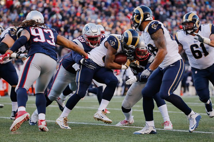 Todd Gurley, stonewalled again. (Photo by Jim Rogash/Getty Images)