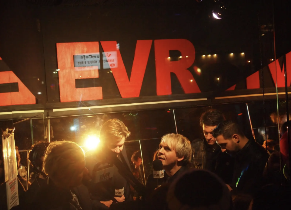 Duran Duran with Mark Ronson at East Village Radio in 2010 (Photo courtesy EVR)