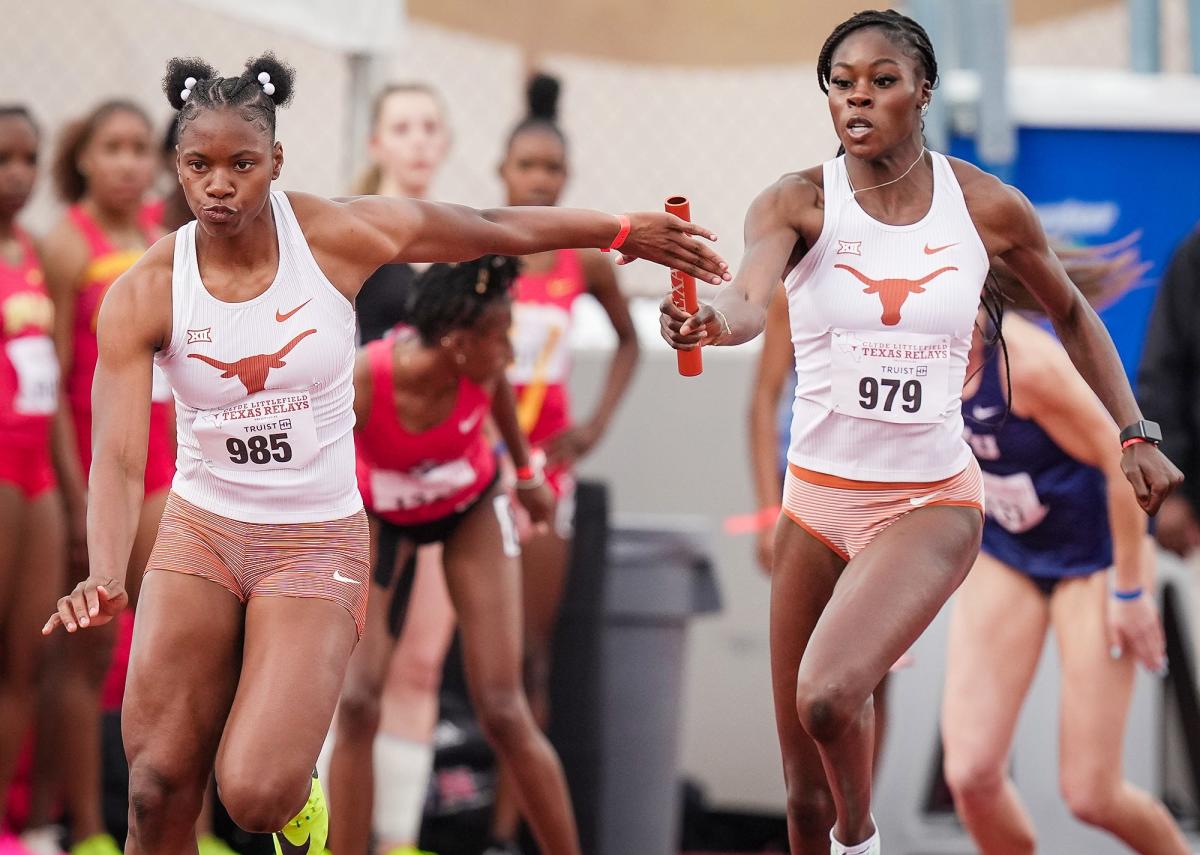Texas breaks relay record at Texas Relays, and Ezinne Abba's fitting in just fine