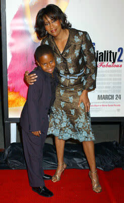 Regina King and son at the Hollywood premiere of Warner Bros. Pictures' Miss Congeniality 2: Armed and Fabulous