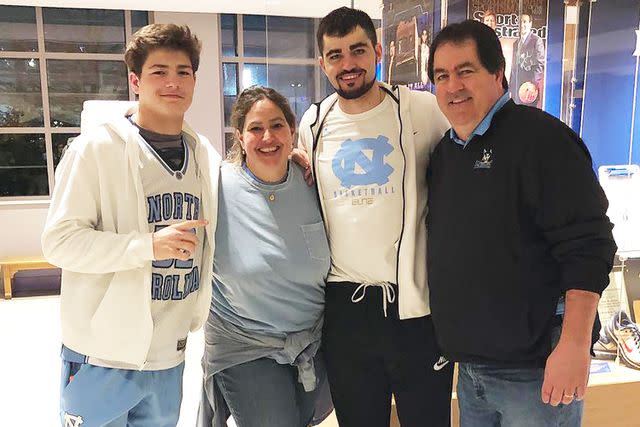 <p>Drake Maye/Instagram</p> Drake Maye with his parents and brother Luke