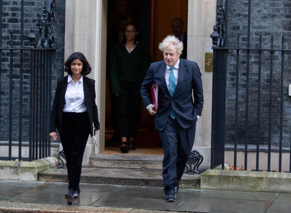 Munira Mirza, the head of No 10’s policy unit, with Boris Johnson