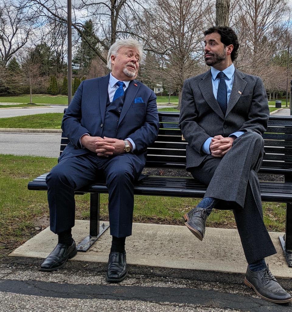 Left to right: Tom Holliday and Joe Bishara play the Russian diplomat and the U.S. diplomat, respectively, in Lee Blessing's “A Walk in the Woods," to be performed at the Abbey Theater of Dublin on May 17-19.