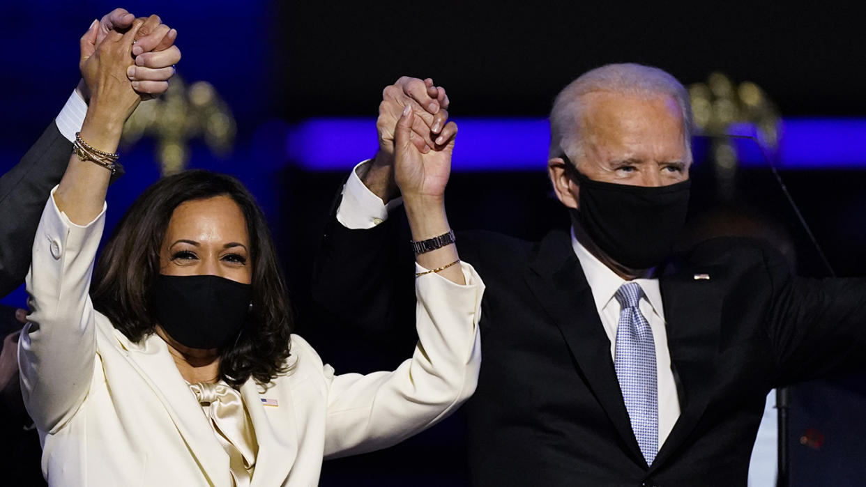 Kamala Harris and Joe Biden