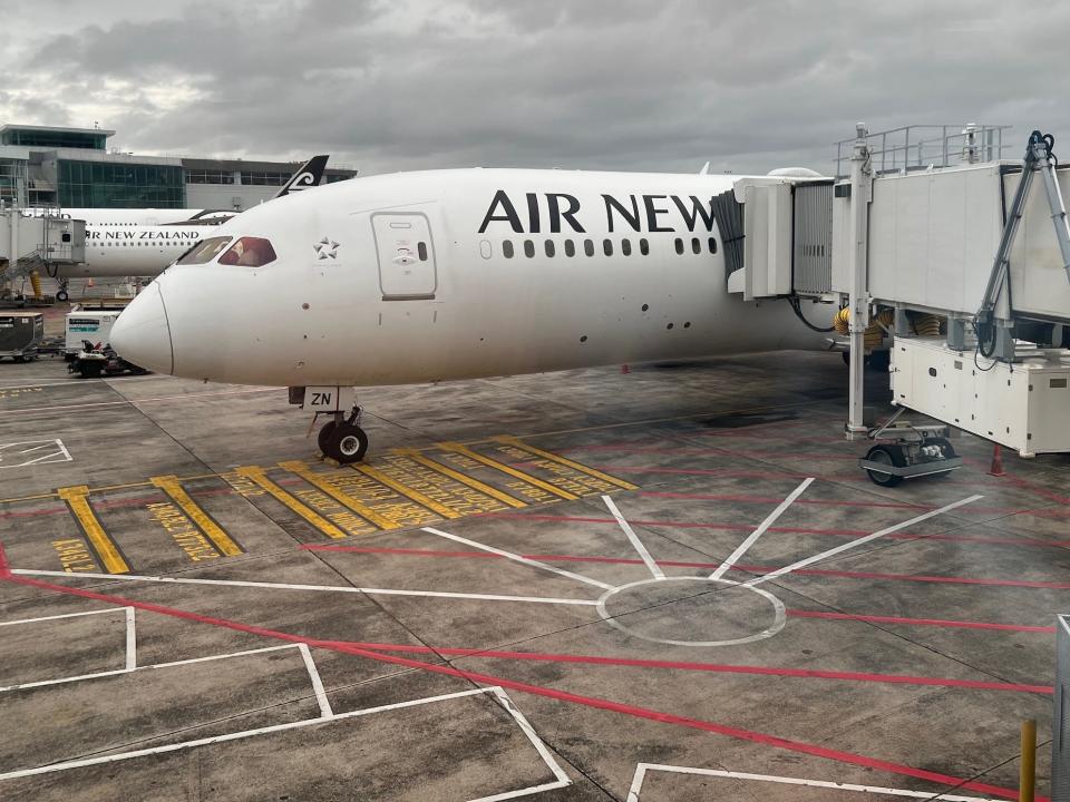 Flying Air New Zealand in business class.